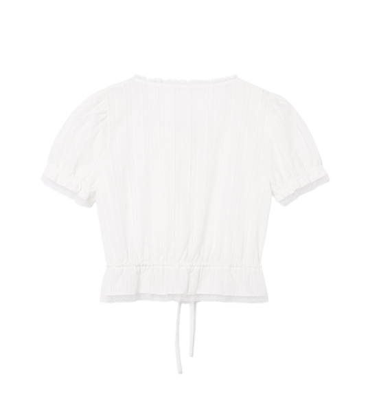[IVE Jang Wonyoung's Pick] RolaRola - FRILL SHIRRING BLOUSE