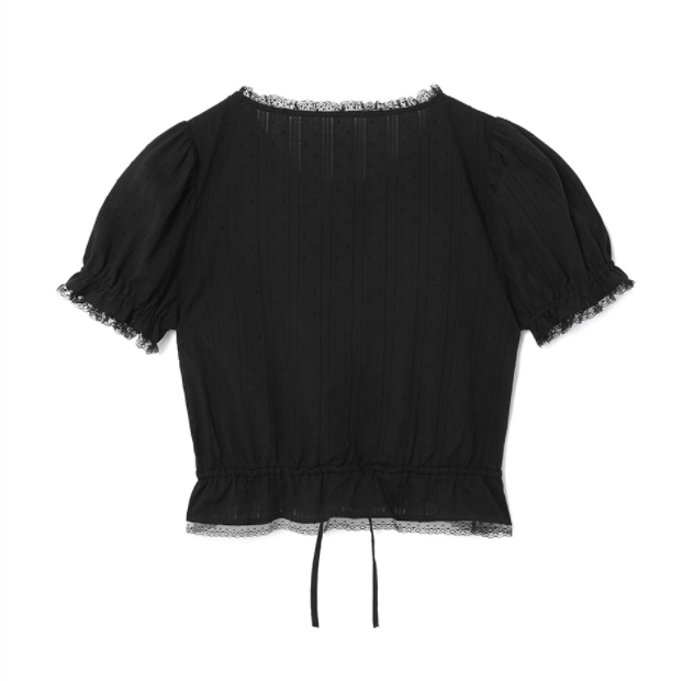 [IVE Jang Wonyoung's Pick] RolaRola - FRILL SHIRRING BLOUSE