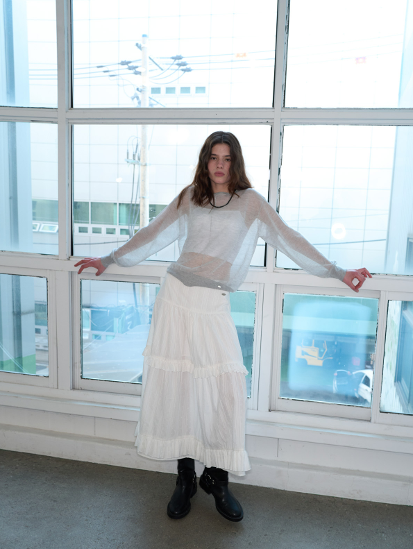 GENERAL IDEA - WOMAN Frill Tiered Long Skirt