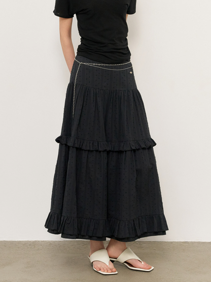 GENERAL IDEA - WOMAN Frill Tiered Long Skirt