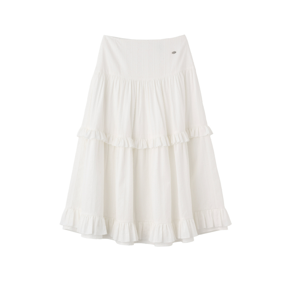 GENERAL IDEA - WOMAN Frill Tiered Long Skirt
