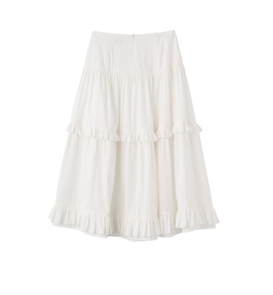 GENERAL IDEA - WOMAN Frill Tiered Long Skirt