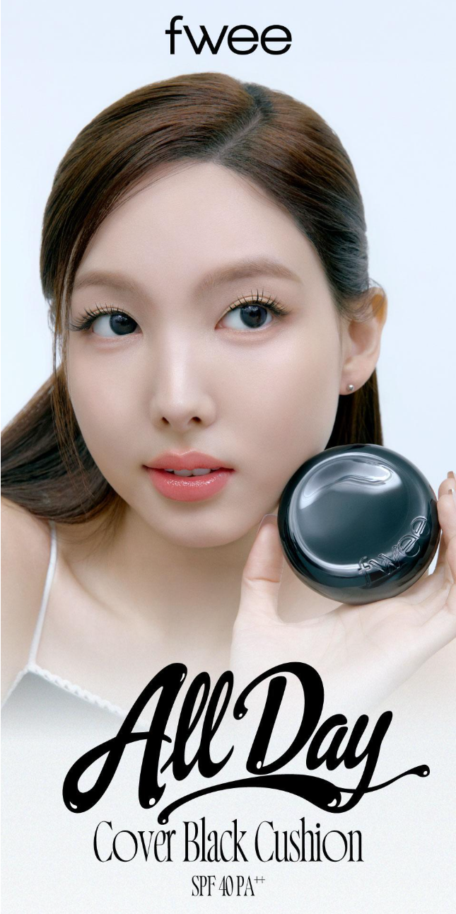 [Twice Nayeon Pick] FWEE X MINSCO All Day Cover Black Cushion with Gift (Refill)