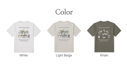 [BTS V Pick]26 Summer Snow Peak Cotton Botanic Graphic Short Sleeve T-shirt