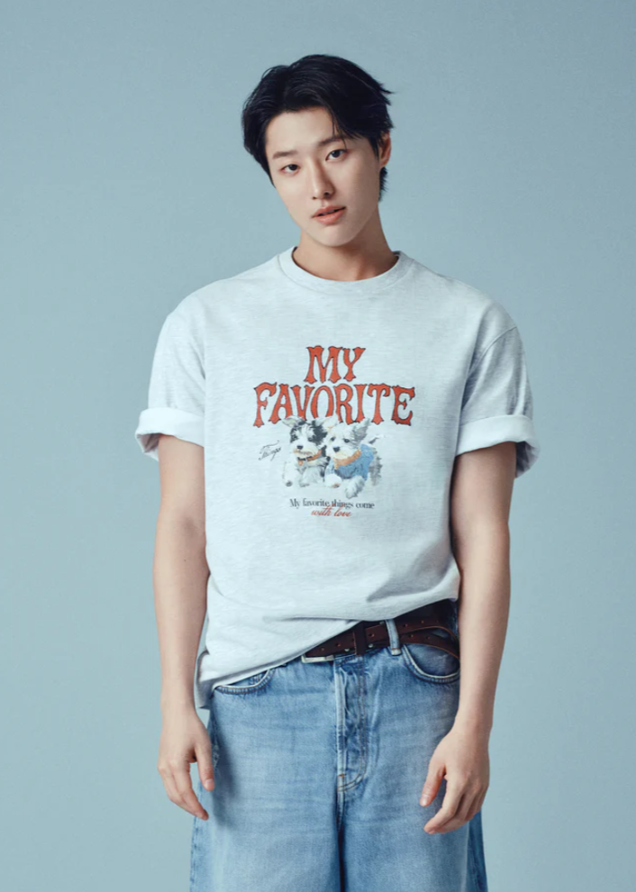 [Woodz Worn] Fila My T-Shirt (Unisex Semi-Oversized Fit)
