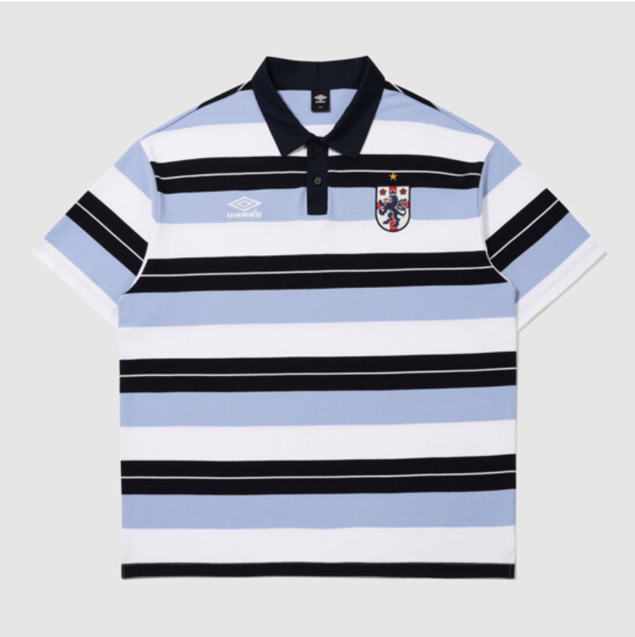 [UMBRO X NCT WISH ] HBL Striped Rugby Pique Short Sleeve T-shirt