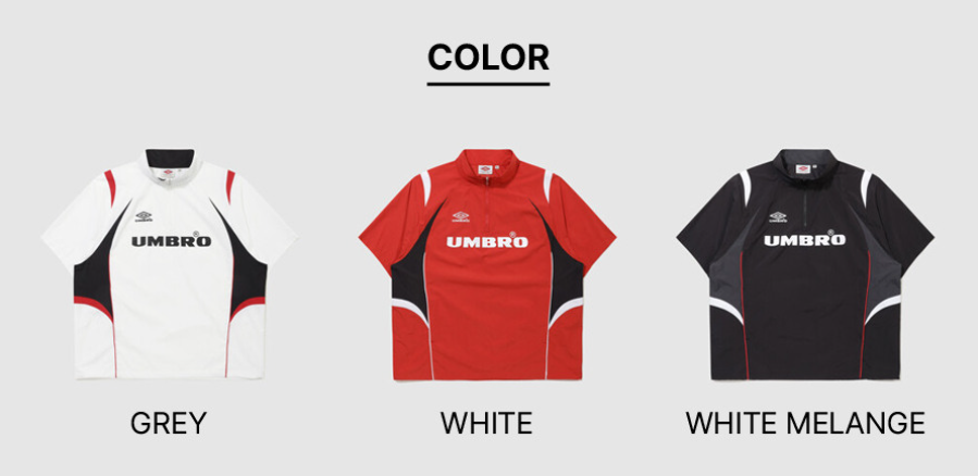 [UMBRO X NCT WISH ] HBL Football Heritage Short Sleeve Stand Neck Anorak