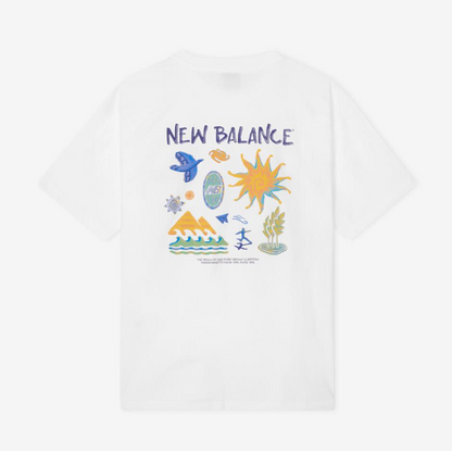 [IU Pick] New Balance UNI Sunny Rainy Illustration Short Sleeve T-Shirt (Semi-Overfit)