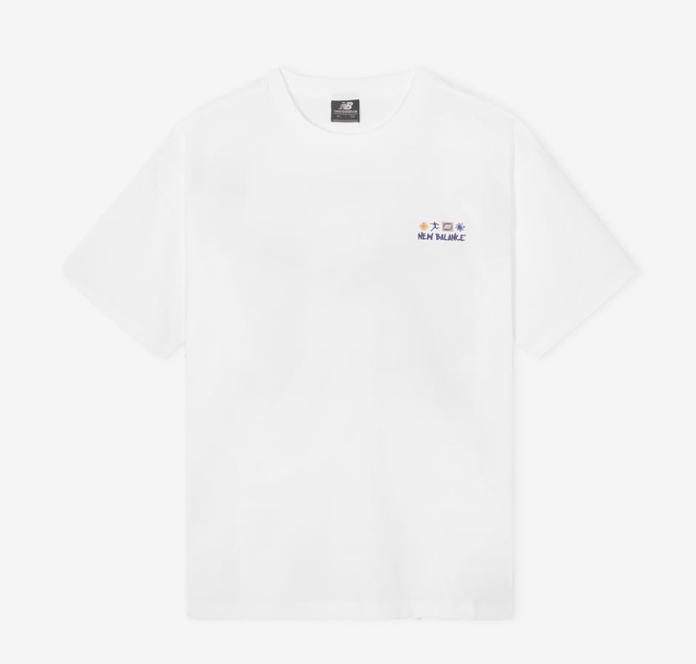 [IU Pick] New Balance UNI Sunny Rainy Illustration Short Sleeve T-Shirt (Semi-Overfit)