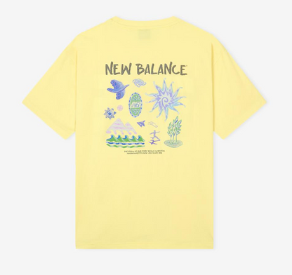 [IU Pick] New Balance UNI Sunny Rainy Illustration Short Sleeve T-Shirt (Semi-Overfit)