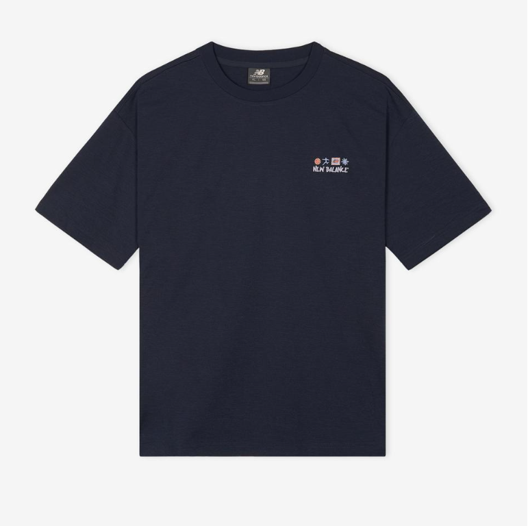 [IU Pick] New Balance UNI Sunny Rainy Illustration Short Sleeve T-Shirt (Semi-Overfit)