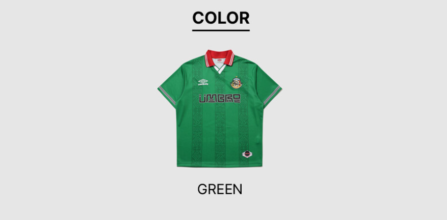 [UMBRO X NCT WISH] HBL Star Champ MEX Short Sleeve Soccer Jersey Green