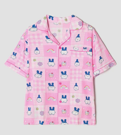 Tamagotchi - Y2K Patchwork Short Sleeve Pajamas