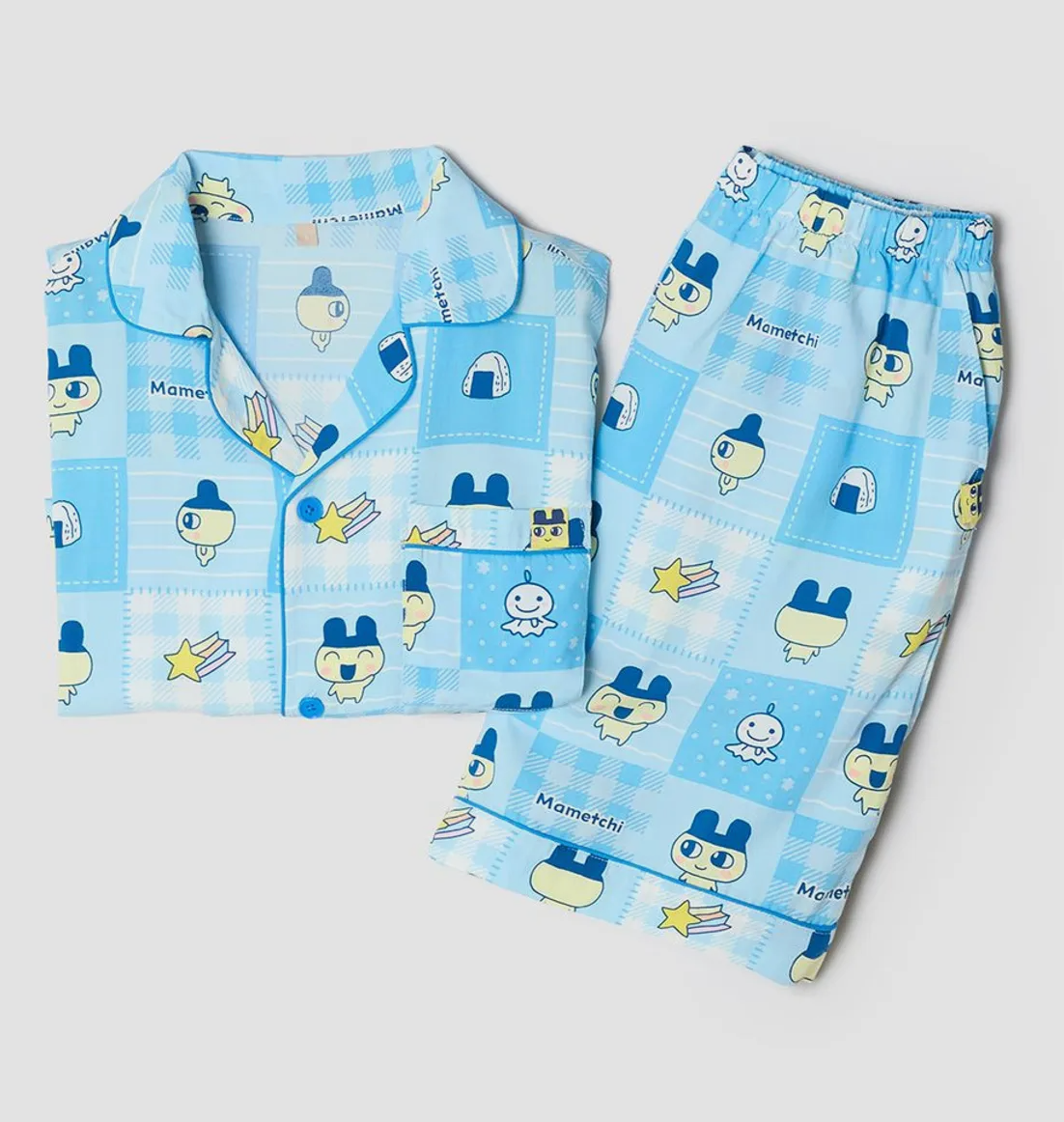 Tamagotchi - Y2K Patchwork Short Sleeve Pajamas