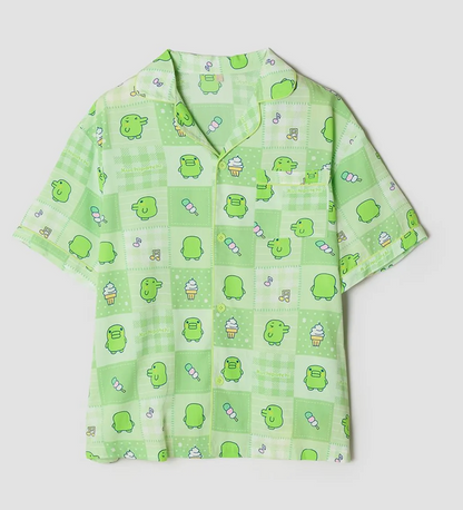 Tamagotchi - Y2K Patchwork Short Sleeve Pajamas