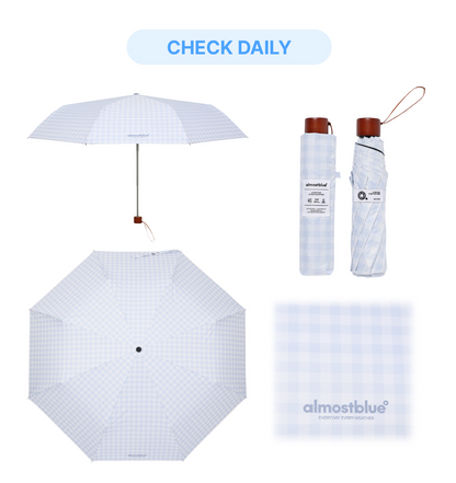 ALMOST BLUE [THE BOYZ Eric] CHECK / DOT UMBRELLA & PARASOL