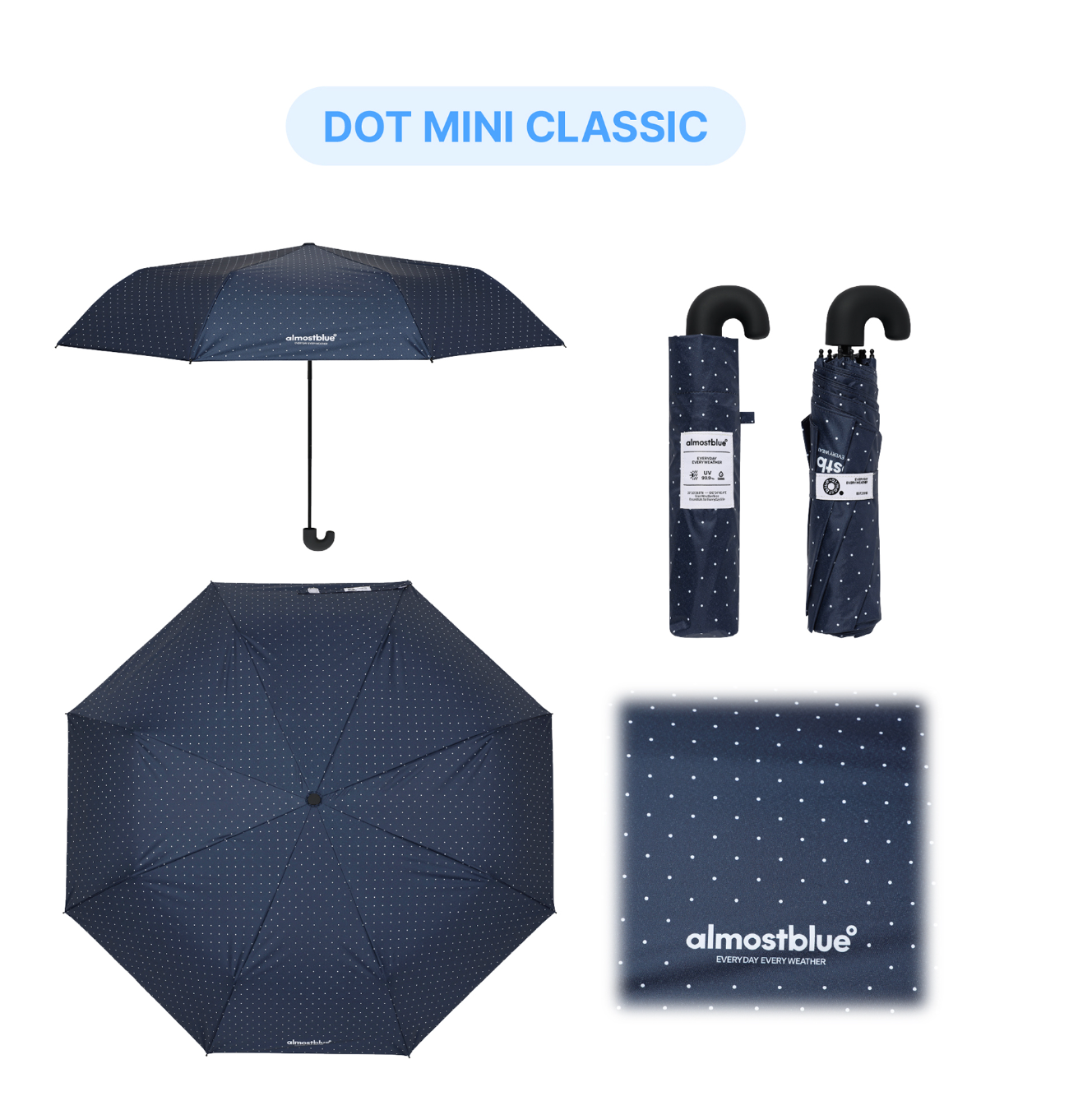 ALMOST BLUE [THE BOYZ Eric] CHECK / DOT UMBRELLA & PARASOL