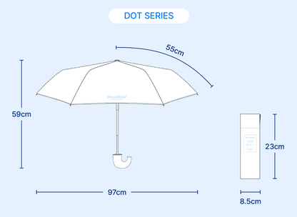ALMOST BLUE [THE BOYZ Eric] CHECK / DOT UMBRELLA & PARASOL