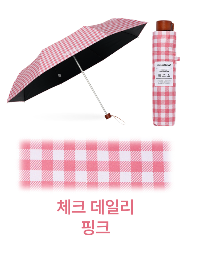 ALMOST BLUE [THE BOYZ Eric] CHECK / DOT UMBRELLA & PARASOL