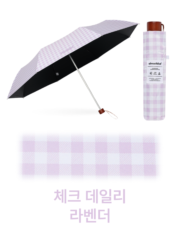 ALMOST BLUE [THE BOYZ Eric] CHECK / DOT UMBRELLA & PARASOL