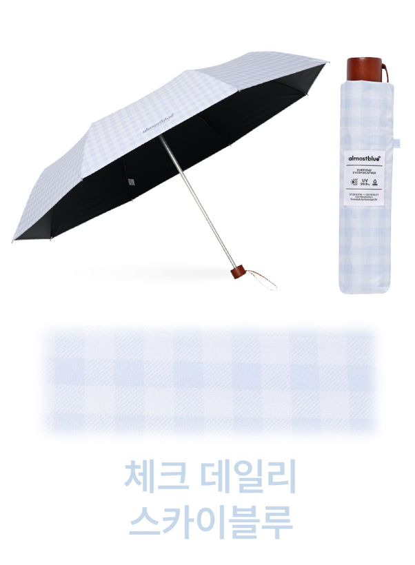 ALMOST BLUE [THE BOYZ Eric] CHECK / DOT UMBRELLA & PARASOL