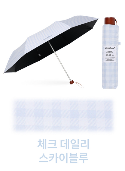 ALMOST BLUE [THE BOYZ Eric] CHECK / DOT UMBRELLA & PARASOL