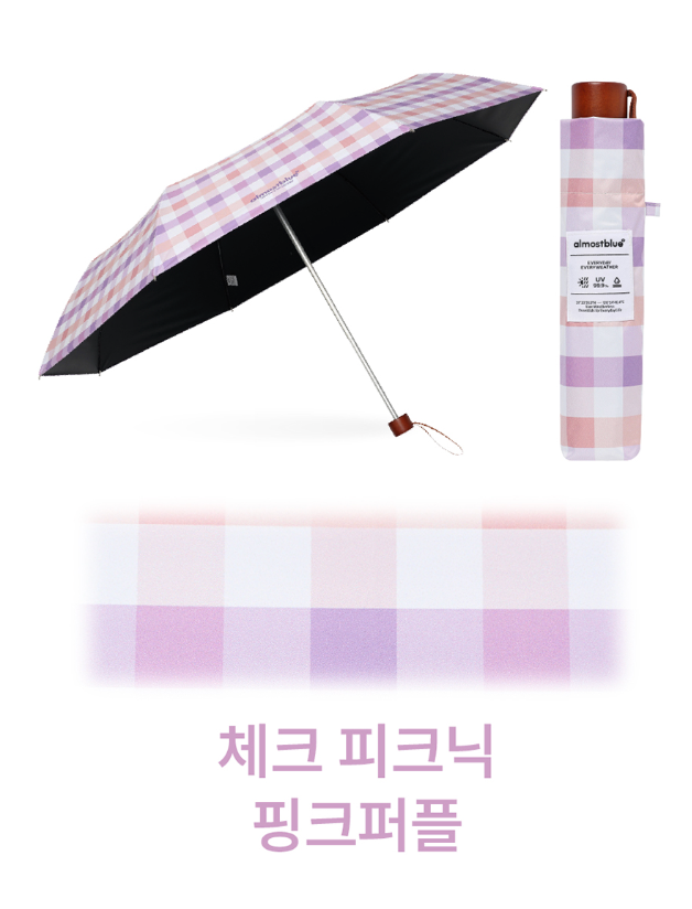ALMOST BLUE [THE BOYZ Eric] CHECK / DOT UMBRELLA & PARASOL