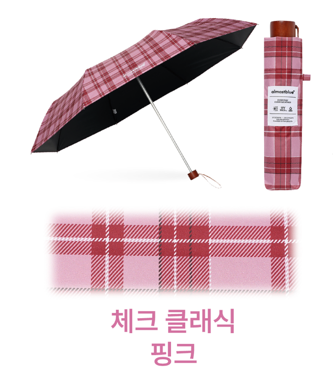 ALMOST BLUE [THE BOYZ Eric] CHECK / DOT UMBRELLA & PARASOL