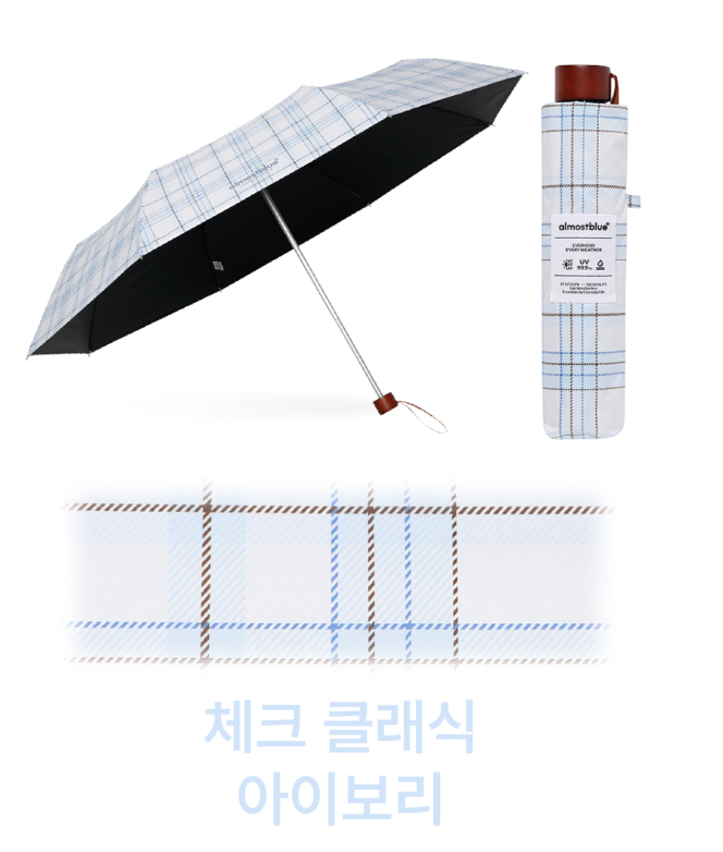 ALMOST BLUE [THE BOYZ Eric] CHECK / DOT UMBRELLA & PARASOL
