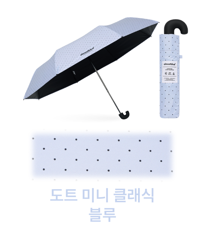 ALMOST BLUE [THE BOYZ Eric] CHECK / DOT UMBRELLA & PARASOL