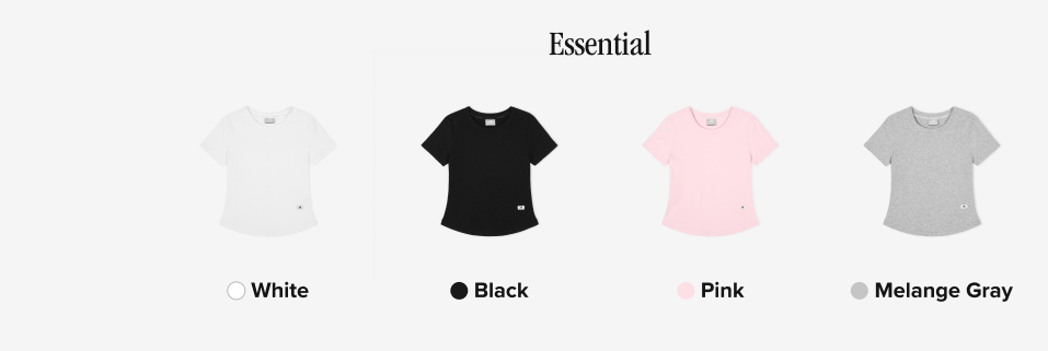 [Aespa Winter Worn] New Balance Women Essential Fitted Short Sleeve Tee (Slim Fit)