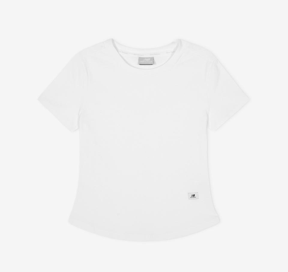 [Aespa Winter Worn] New Balance Women Essential Fitted Short Sleeve Tee (Slim Fit)