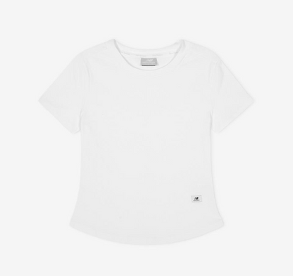 [Aespa Winter Worn] New Balance Women Essential Fitted Short Sleeve Tee (Slim Fit)