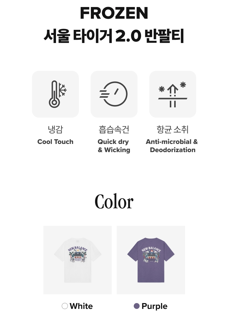 New Balance Uni NB Frozen Seoul Tiger 2.0 Short Sleeve T-Shirt (Semi Over Fit)