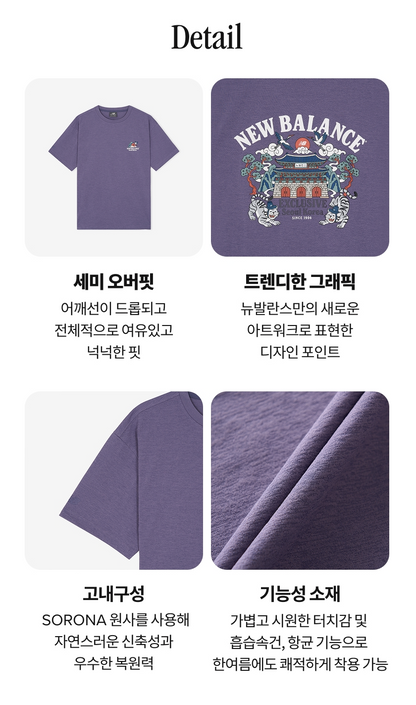 New Balance Uni NB Frozen Seoul Tiger 2.0 Short Sleeve T-Shirt (Semi Over Fit)