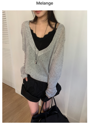 Delight Moon - Meshed See-through Knit Long Sleeve T-shirt