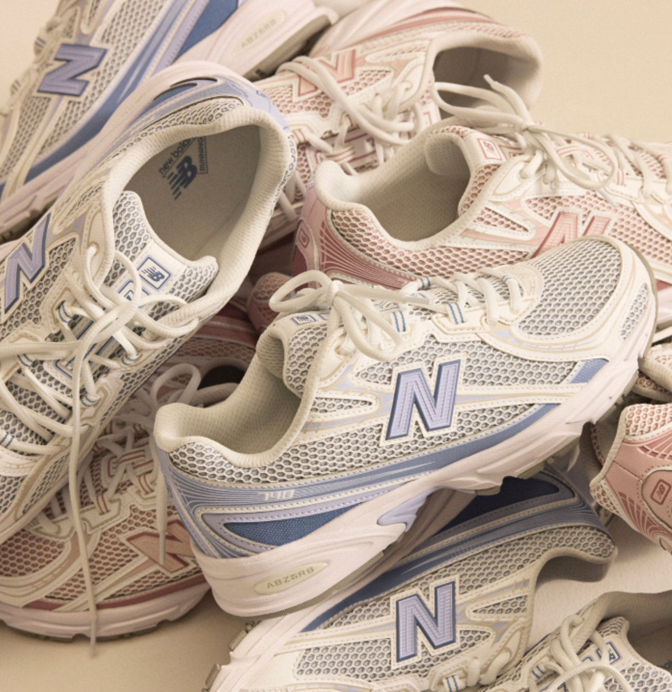 NEW BALANCE 740 ( Rosewood / White & Fairweather Blue / White)
