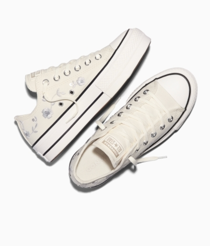 CONVERSE - Chuck Taylor All Star Sequin Flower Vintage White