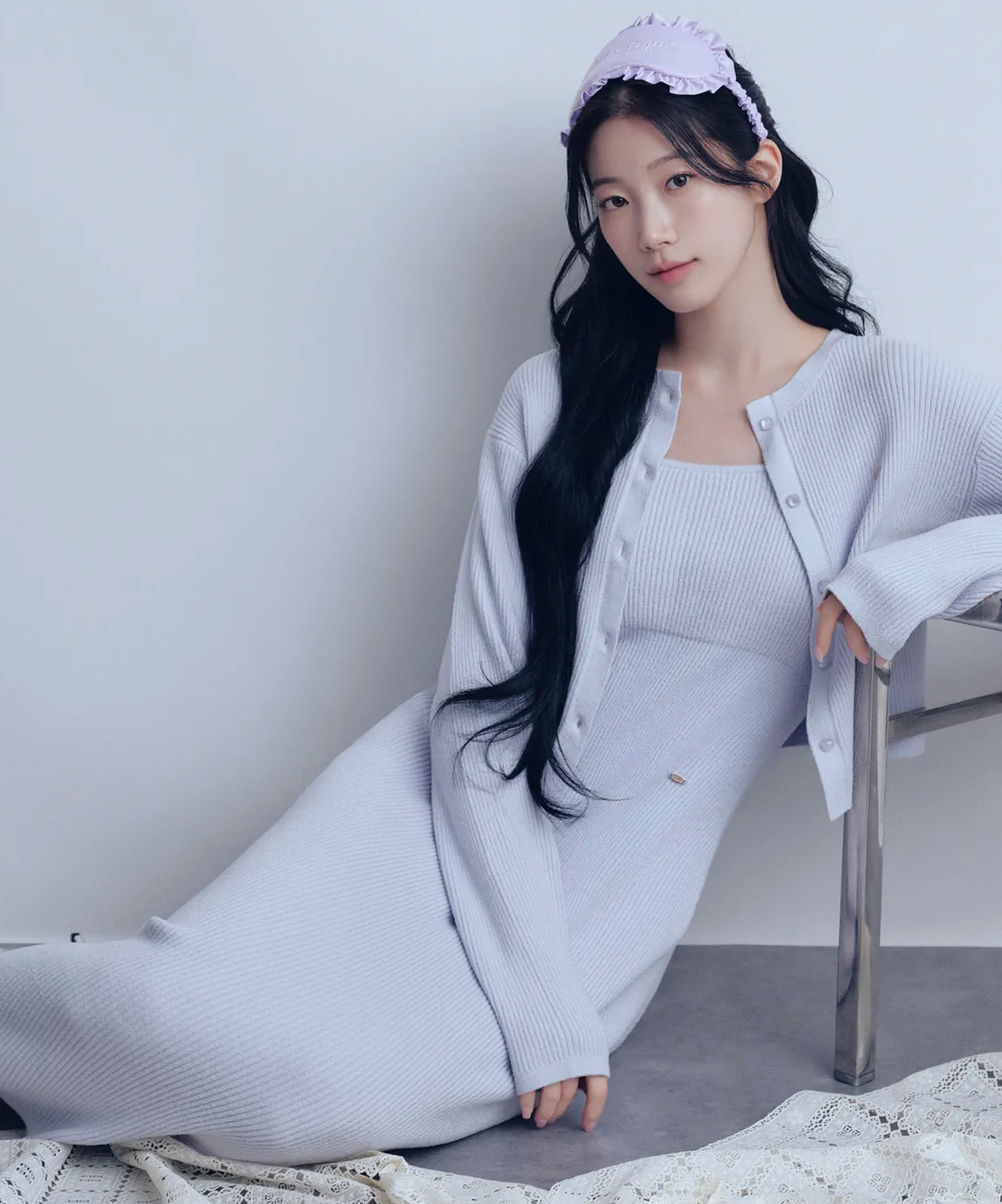 [Worn by Le Sserafim Kazuha] GELATO PIQUE SMOOTHIE Slim Rib (Dress / Cardigan)