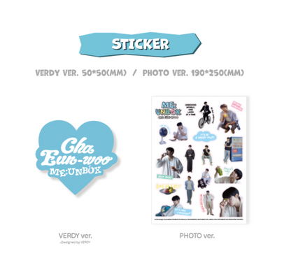 CHA EUN-WOO - PHOTO BOOK with VERDY [ME:UNBOX] OFFICIAL MD