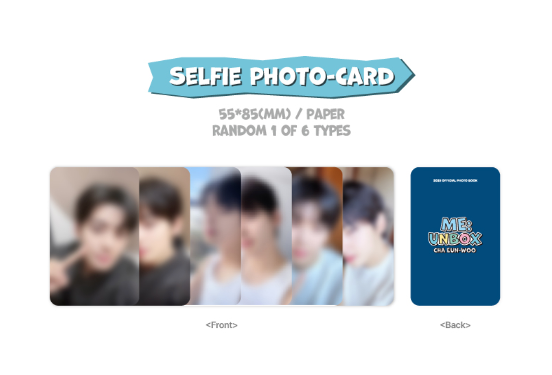 CHA EUN-WOO - PHOTO BOOK with VERDY [ME:UNBOX] OFFICIAL MD