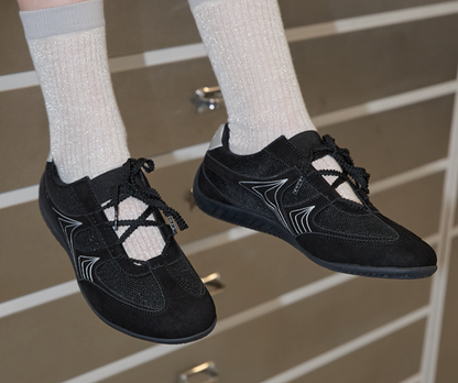 CLCL [CLEVER CLOGER] - Nudge Lace Up Sneakers (Black)
