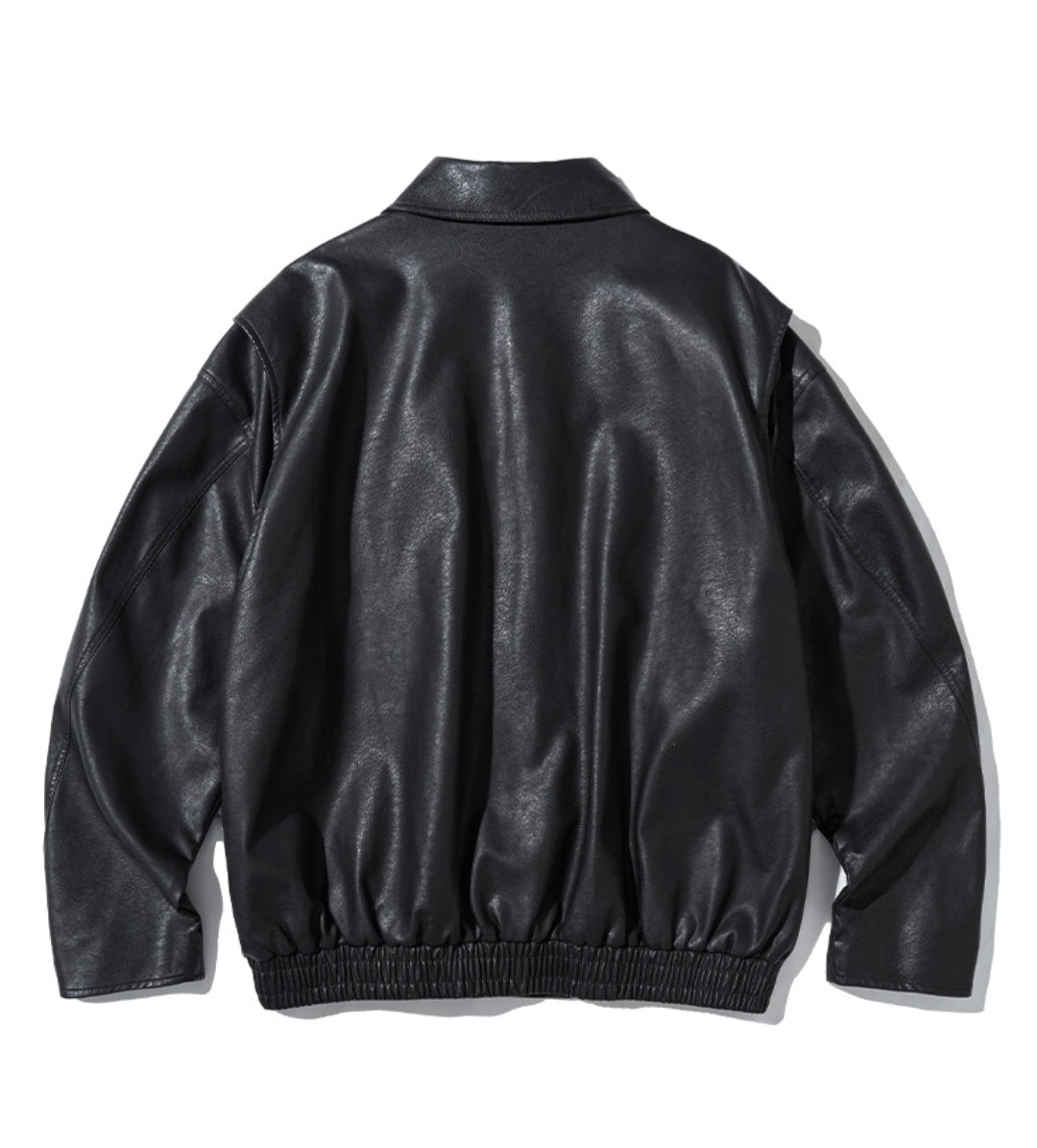 [Nct Doyoung Pick]25FW Citybreeze Synthetic Washed Leather Jumper