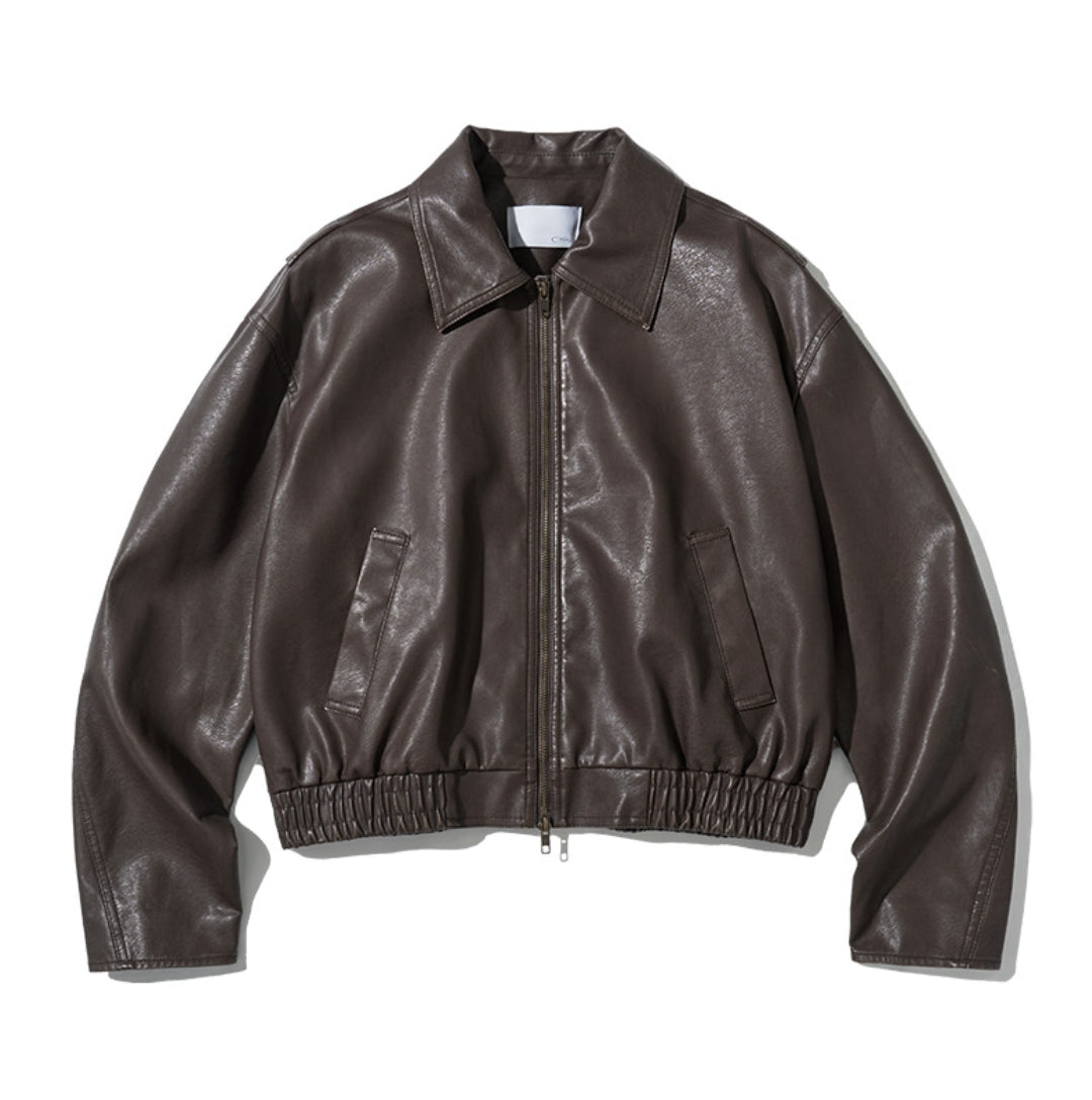 [Nct Doyoung Pick]25FW Citybreeze Synthetic Washed Leather Jumper