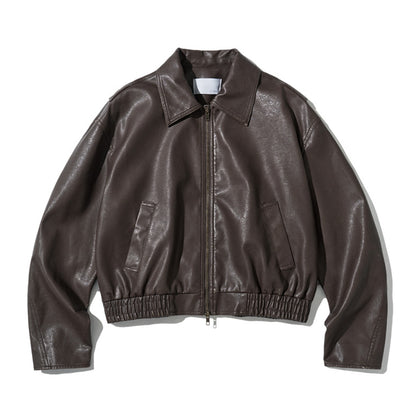[Nct Doyoung Pick]25FW Citybreeze Synthetic Washed Leather Jumper