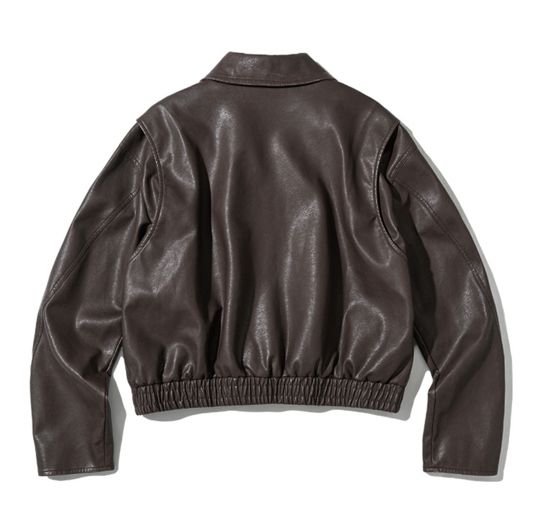 [Nct Doyoung Pick]25FW Citybreeze Synthetic Washed Leather Jumper