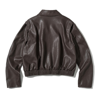[Nct Doyoung Pick]25FW Citybreeze Synthetic Washed Leather Jumper