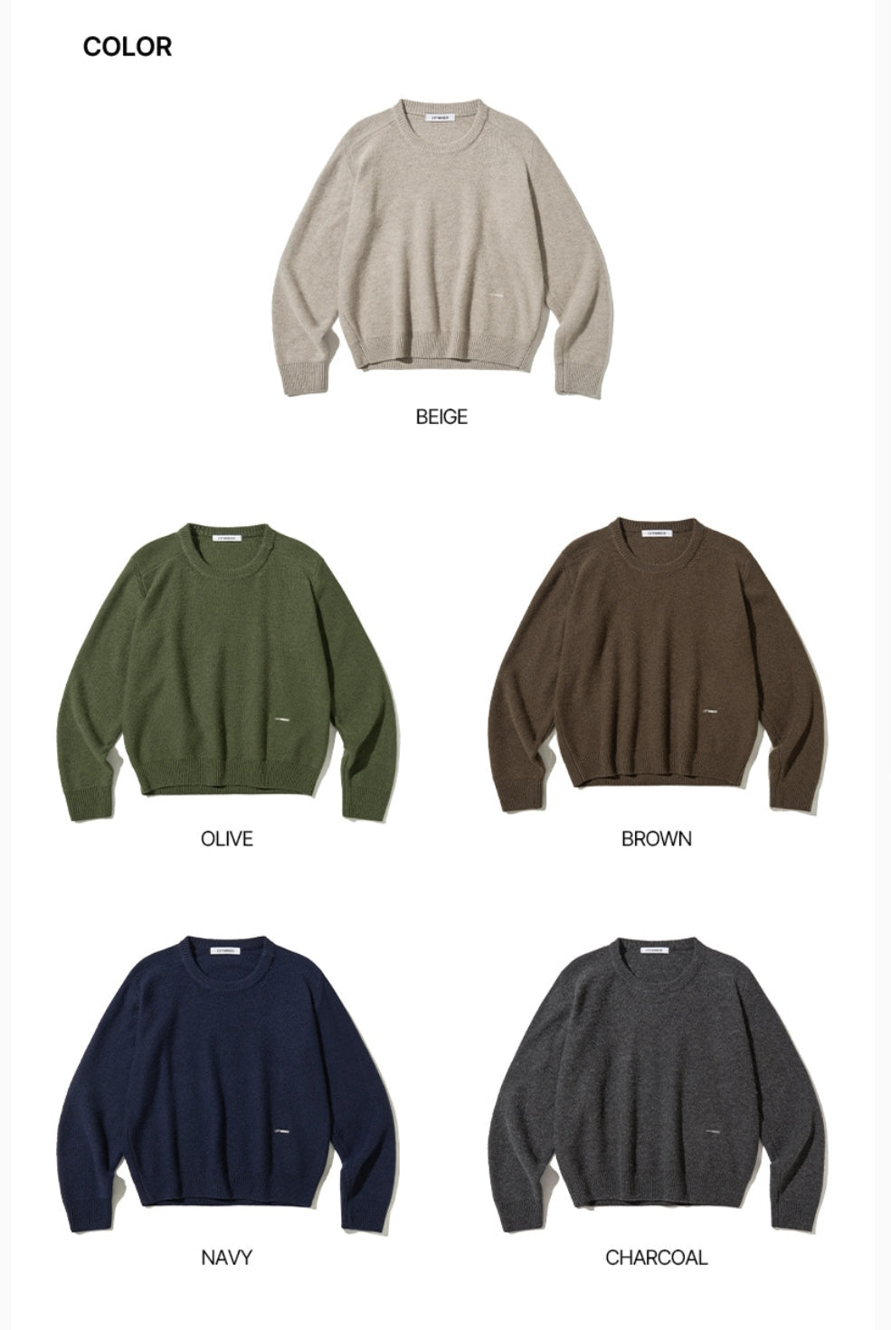 [Nct Doyoung Pick]25FW Citybreeze Wool Essential Round Neck Knit