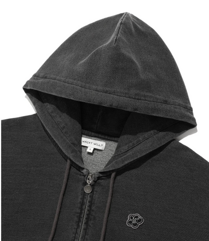 [Aespa Giselle's Wear] WACKY WILLY Women's Denim Washed Crop Hooded Zip-Up / Cargo Pants