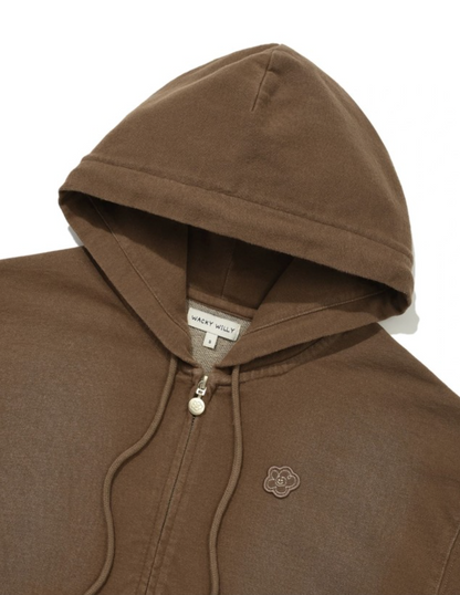 [Aespa Giselle's Wear] WACKY WILLY Women's Denim Washed Crop Hooded Zip-Up / Cargo Pants